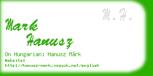 mark hanusz business card