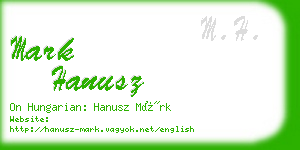 mark hanusz business card